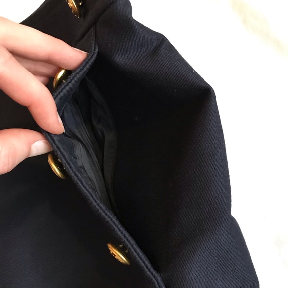 J. Crew Navy Skirt with Gold Buttons - Picture 4 of 8